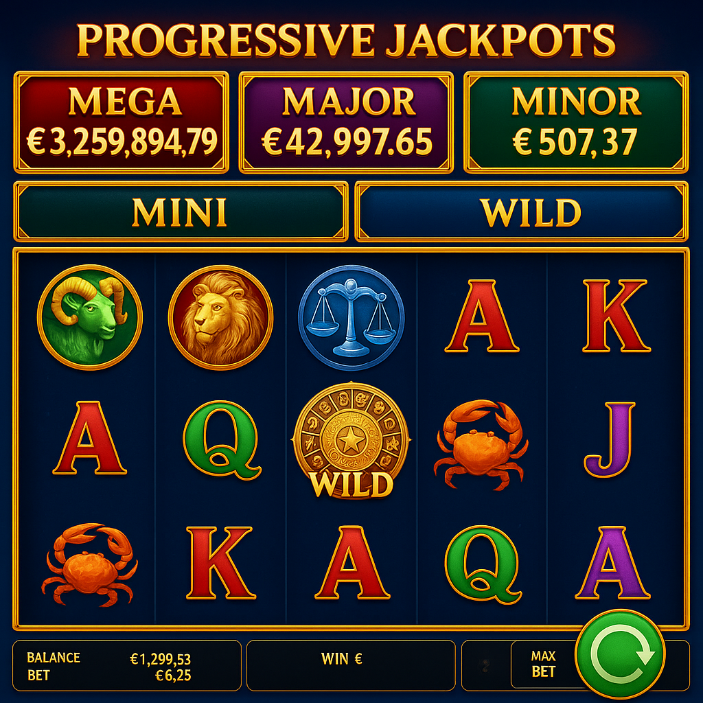Zodiac Casino - Progressive Jackpots - Million Euro Prizes